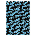 Watercolor Seahorse Pattern Print Curtain