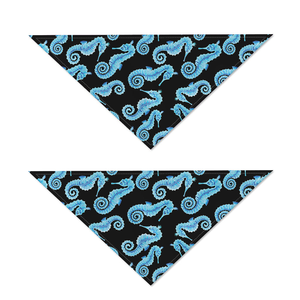 Watercolor Seahorse Pattern Print Dog Bandana