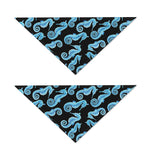 Watercolor Seahorse Pattern Print Dog Bandana