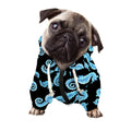 Watercolor Seahorse Pattern Print Dog Zip Up Hoodie
