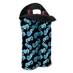 Watercolor Seahorse Pattern Print Double Neoprene Wine Tote