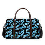Watercolor Seahorse Pattern Print Duffle Bag