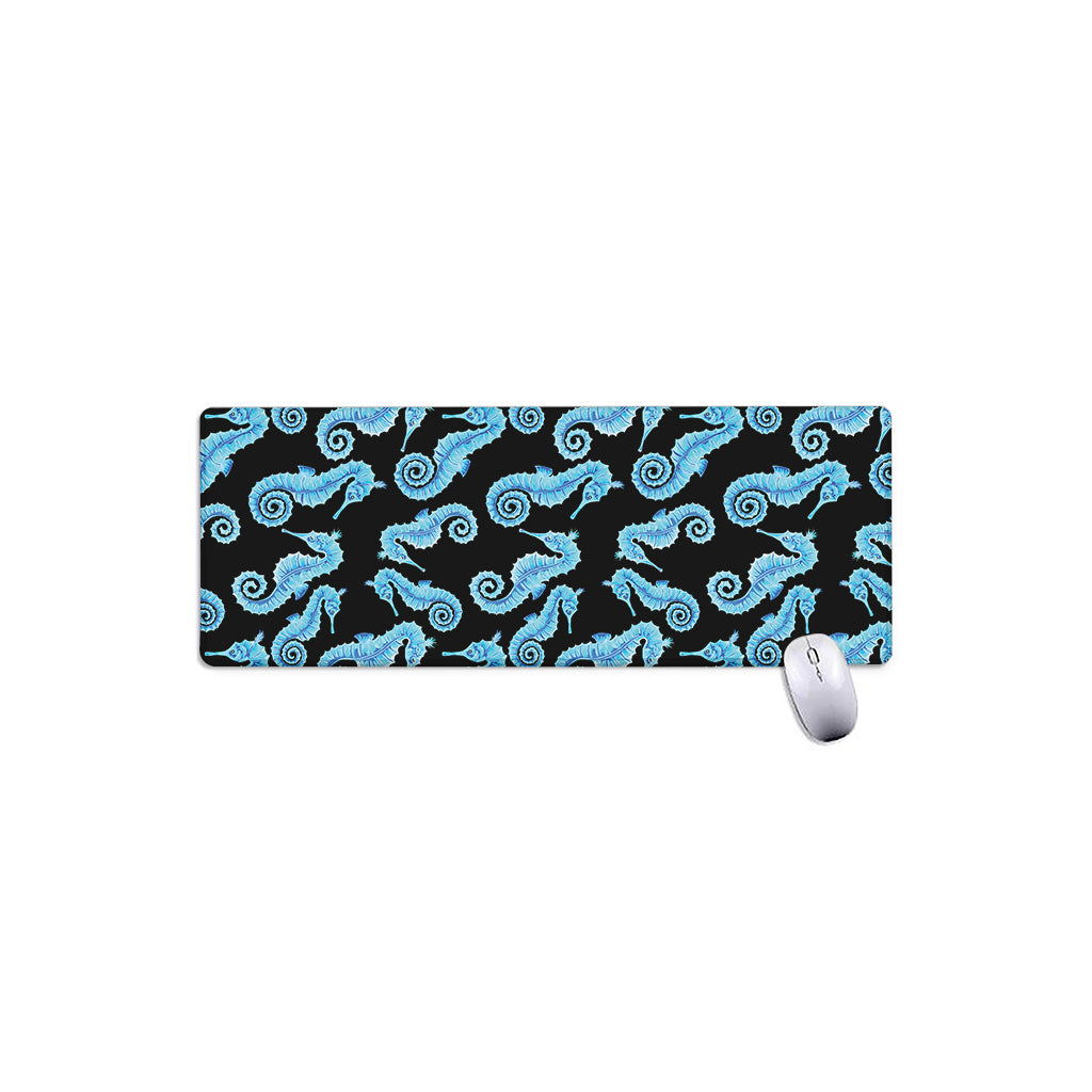 Watercolor Seahorse Pattern Print Extended Mouse Pad