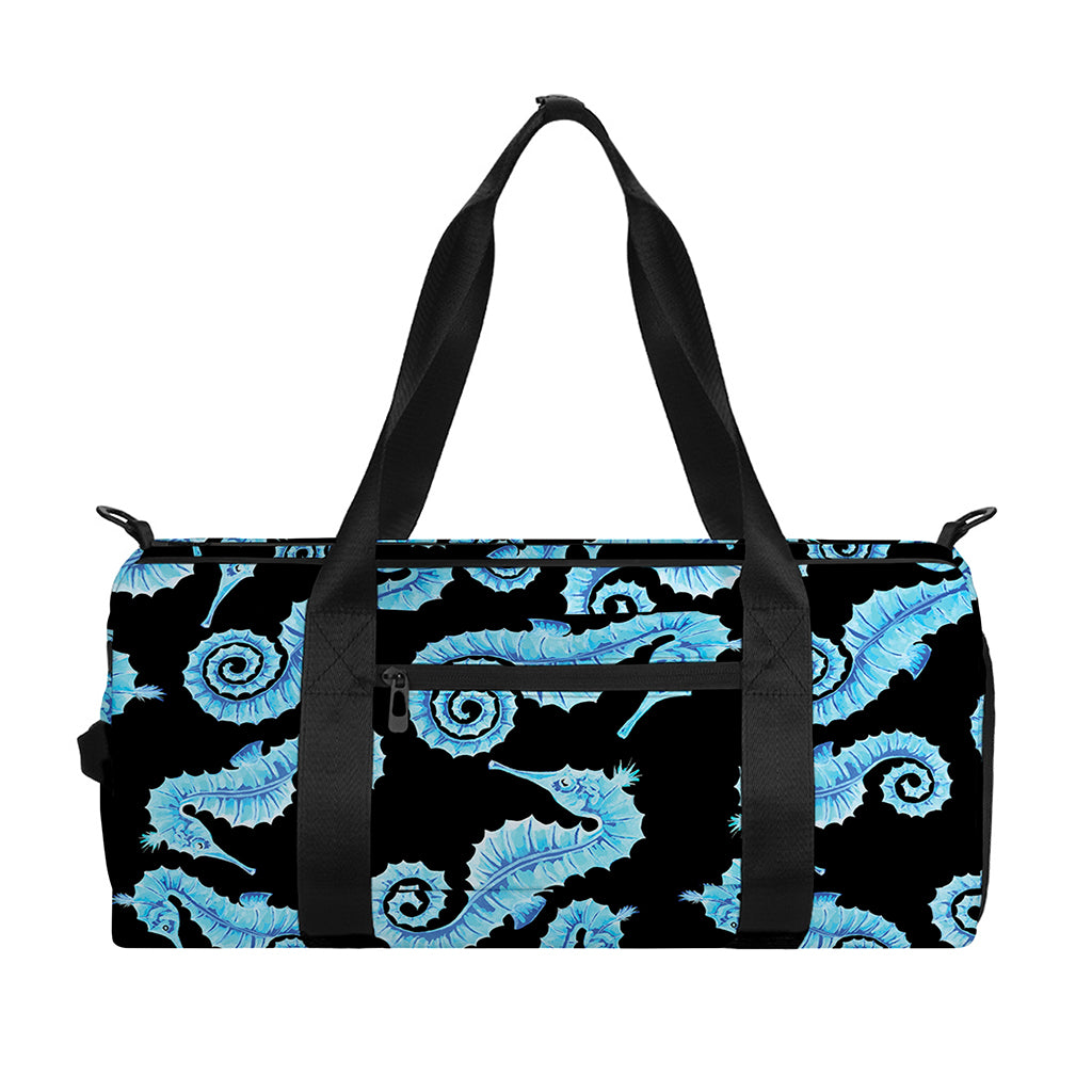 Watercolor Seahorse Pattern Print Gym Bag
