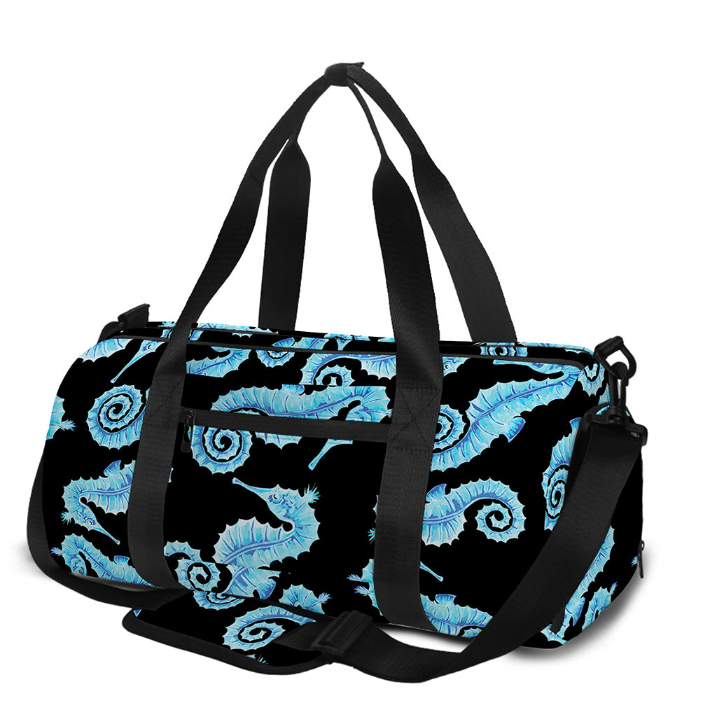 Watercolor Seahorse Pattern Print Gym Bag