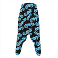 Watercolor Seahorse Pattern Print Hammer Pants