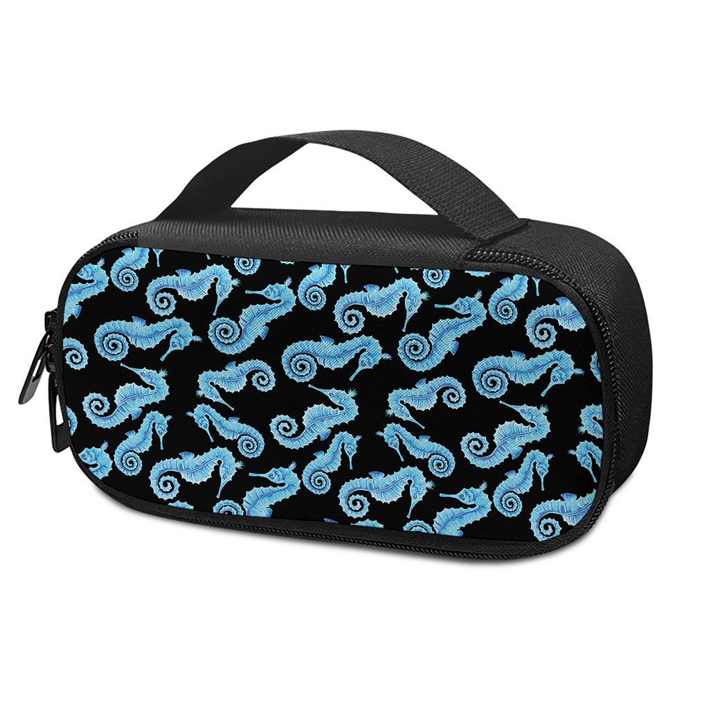 Watercolor Seahorse Pattern Print Insulin Cooler Travel Case