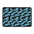Watercolor Seahorse Pattern Print Kitchen Mat