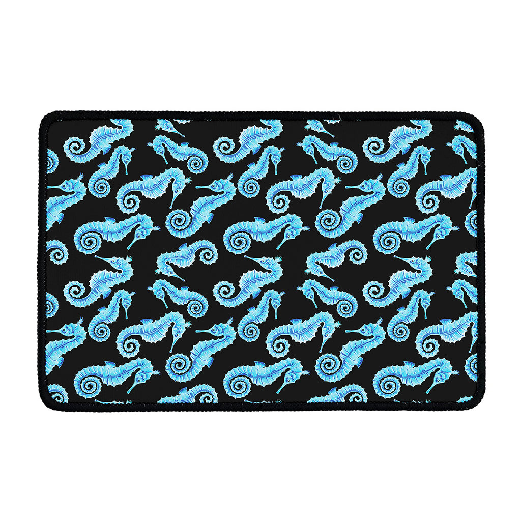 Watercolor Seahorse Pattern Print Kitchen Mat
