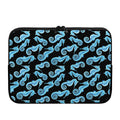 Watercolor Seahorse Pattern Print Laptop Sleeve