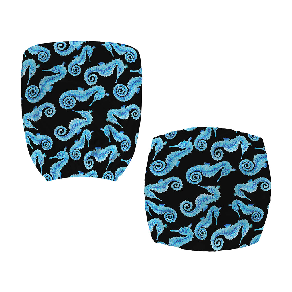 Watercolor Seahorse Pattern Print Office Chair Cover