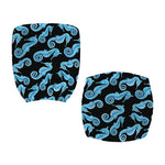 Watercolor Seahorse Pattern Print Office Chair Cover