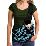 Watercolor Seahorse Pattern Print Pet Sling Carrier