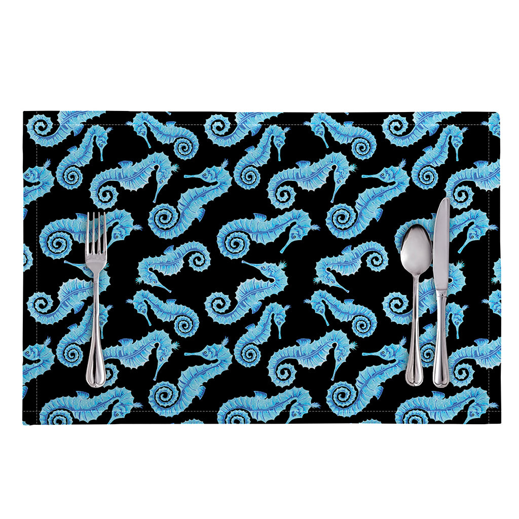 Watercolor Seahorse Pattern Print Placemat