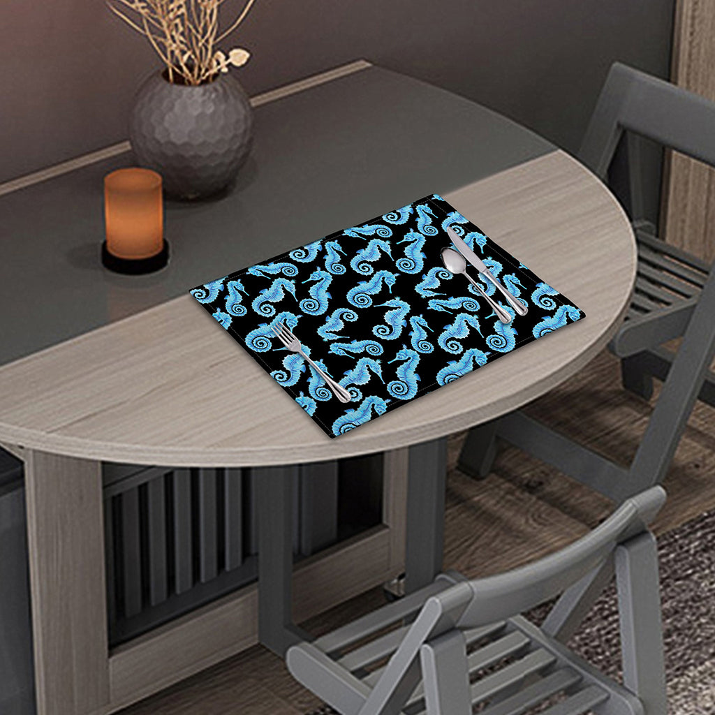 Watercolor Seahorse Pattern Print Placemat