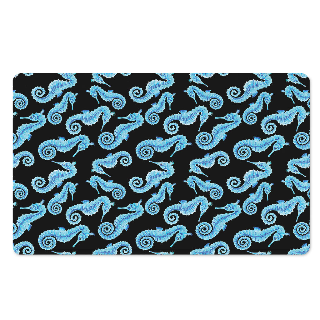 Watercolor Seahorse Pattern Print Polyester Doormat