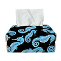 Watercolor Seahorse Pattern Print Rectangle Tissue Box Cover
