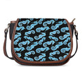 Watercolor Seahorse Pattern Print Saddle Bag