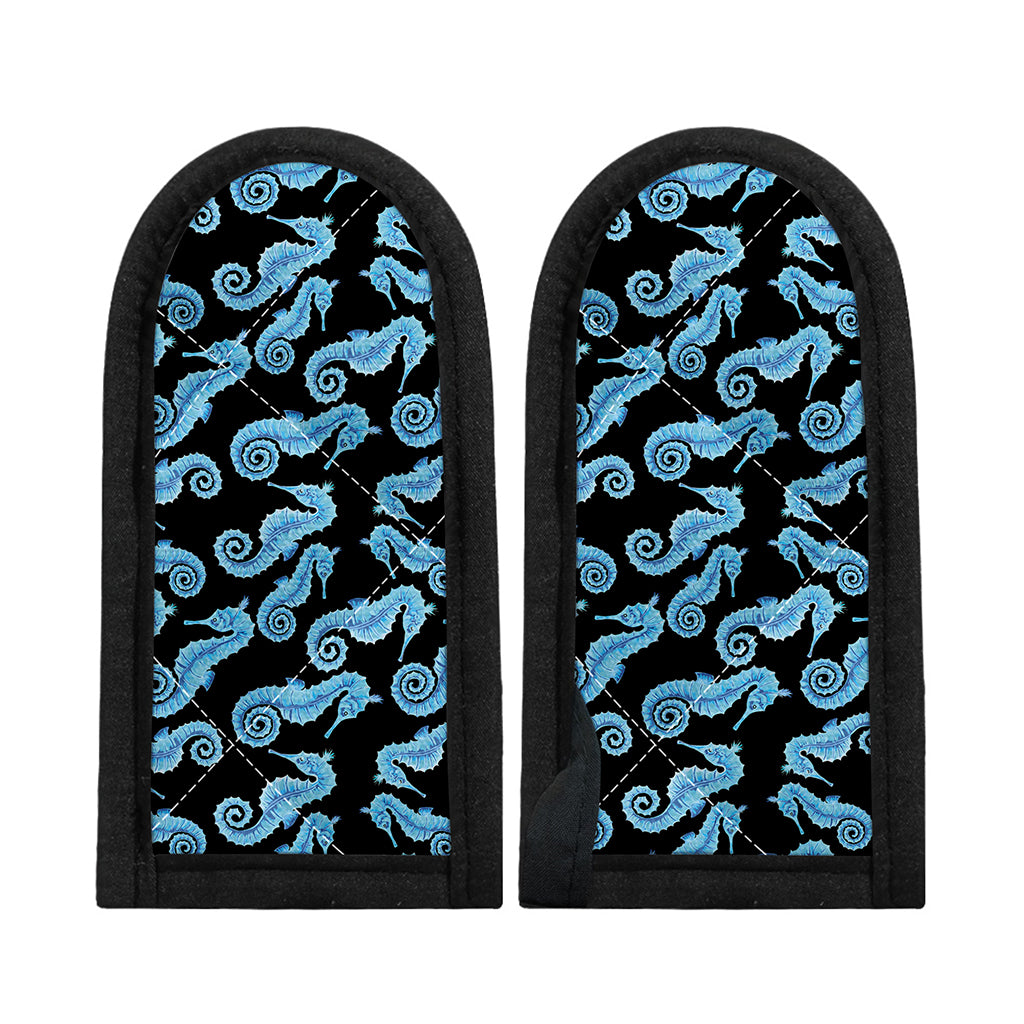 Watercolor Seahorse Pattern Print Skillet Handle Cover