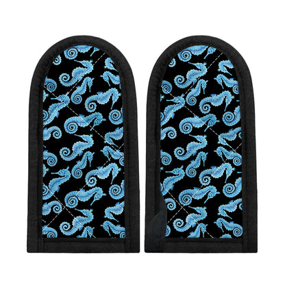 Watercolor Seahorse Pattern Print Skillet Handle Cover