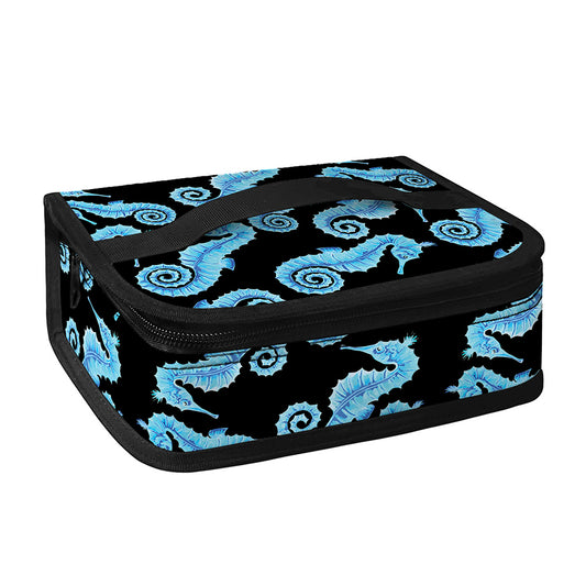 Watercolor Seahorse Pattern Print Small Lunch Bag