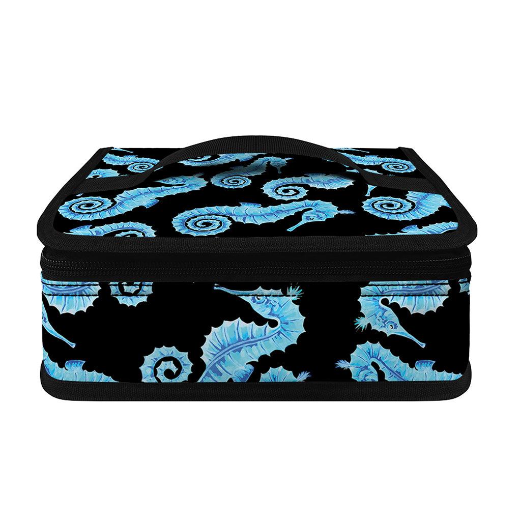 Watercolor Seahorse Pattern Print Small Lunch Bag