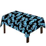 Watercolor Seahorse Pattern Print Tablecloth