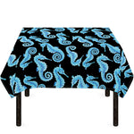 Watercolor Seahorse Pattern Print Tablecloth