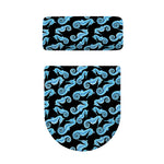 Watercolor Seahorse Pattern Print Toilet Lid And Tank Cover Set