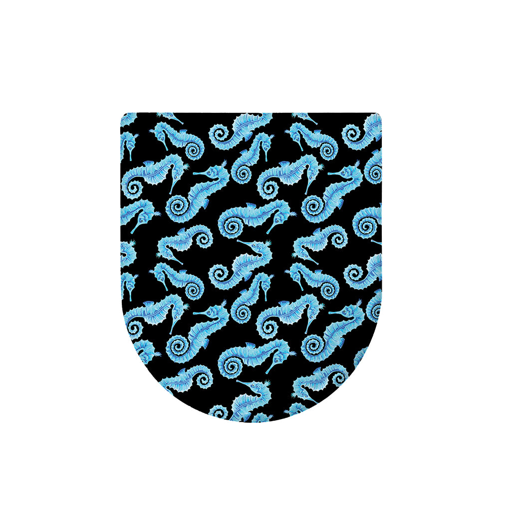 Watercolor Seahorse Pattern Print Toilet Lid Cover