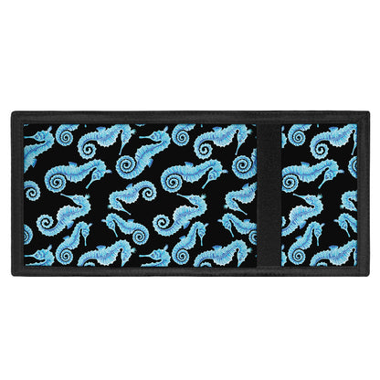 Watercolor Seahorse Pattern Print Trifold Wallet