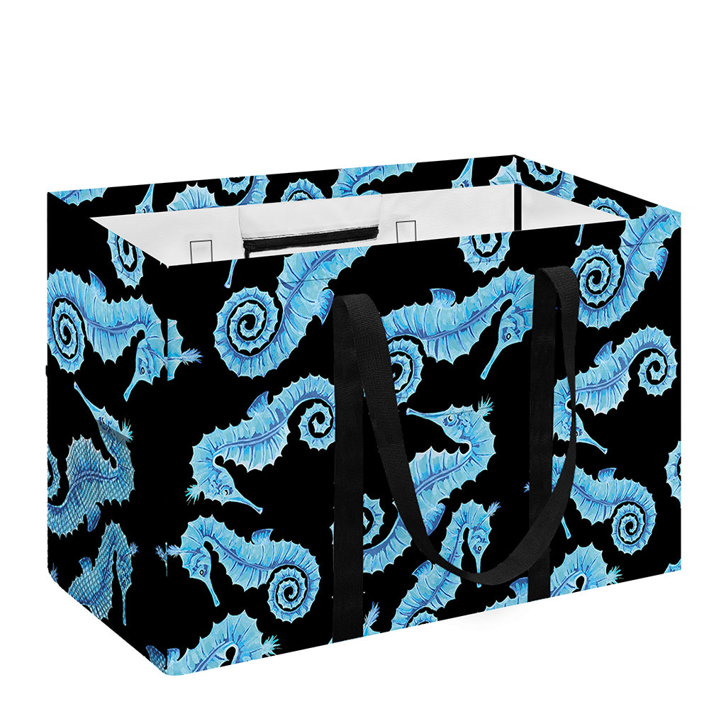 Watercolor Seahorse Pattern Print Utility Tote Bag