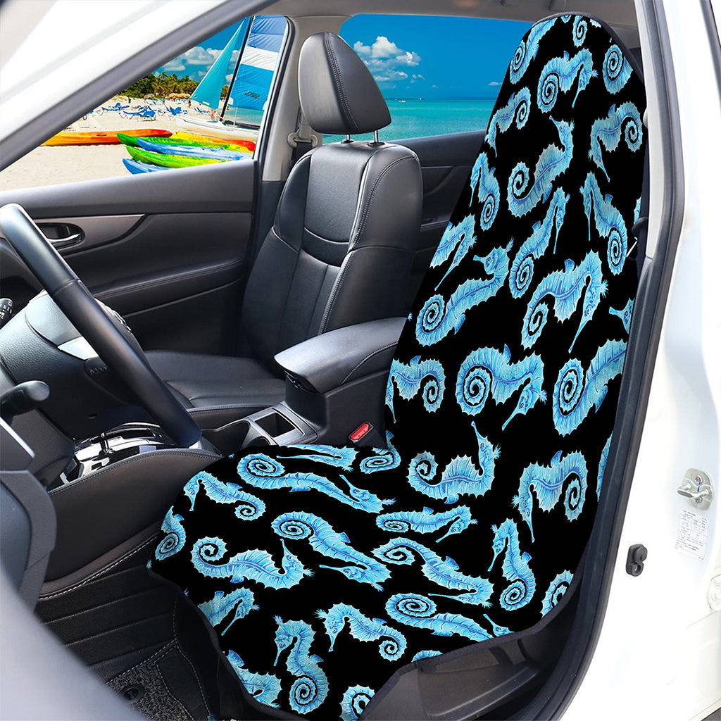Watercolor Seahorse Pattern Print Waterproof Car Seat Cover