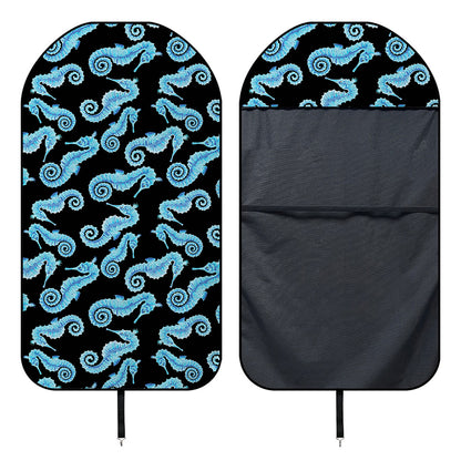 Watercolor Seahorse Pattern Print Waterproof Car Seat Cover