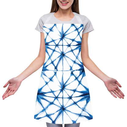 Watercolor Shibori Pattern Print Adjustable Apron