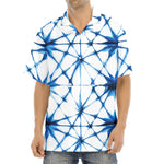 Watercolor Shibori Pattern Print Aloha Shirt