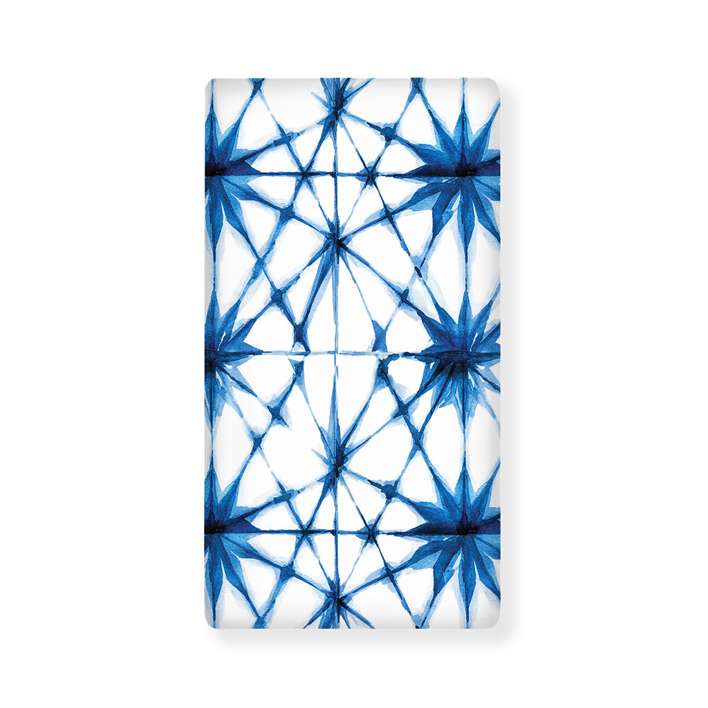 Watercolor Shibori Pattern Print Baby Crib Sheet
