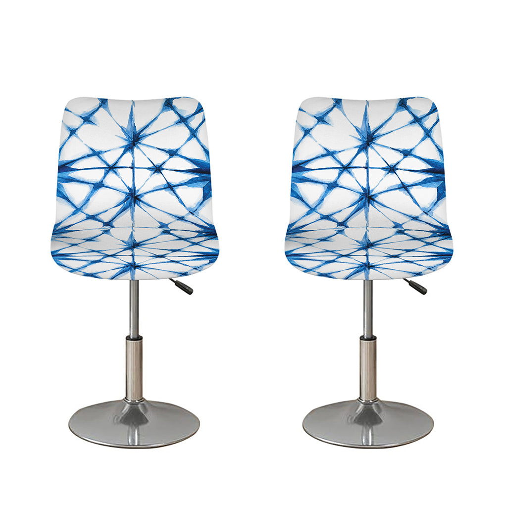 Watercolor Shibori Pattern Print Bar Stool Covers