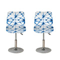 Watercolor Shibori Pattern Print Bar Stool Covers