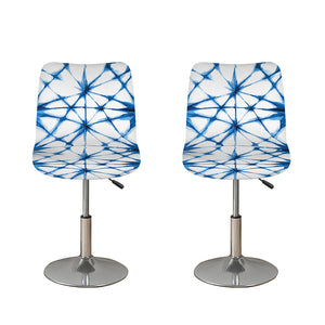 Watercolor Shibori Pattern Print Bar Stool Covers