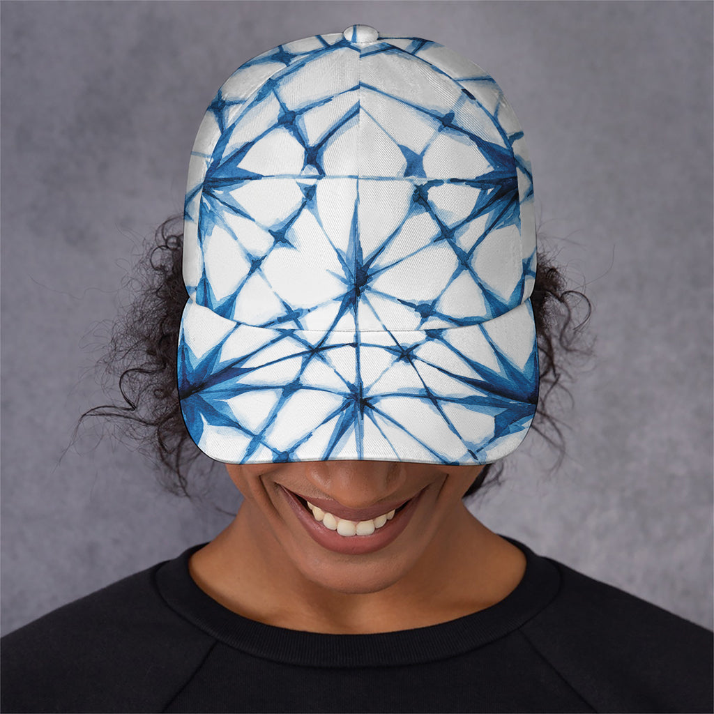 Watercolor Shibori Pattern Print Baseball Cap