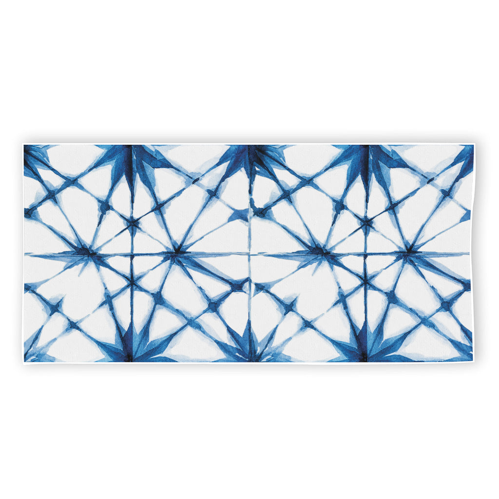 Watercolor Shibori Pattern Print Beach Towel