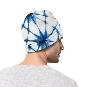 Watercolor Shibori Pattern Print Beanie