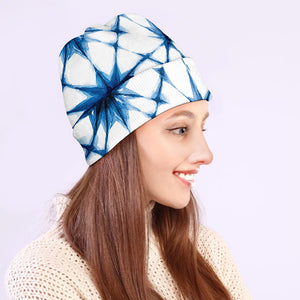 Watercolor Shibori Pattern Print Beanie