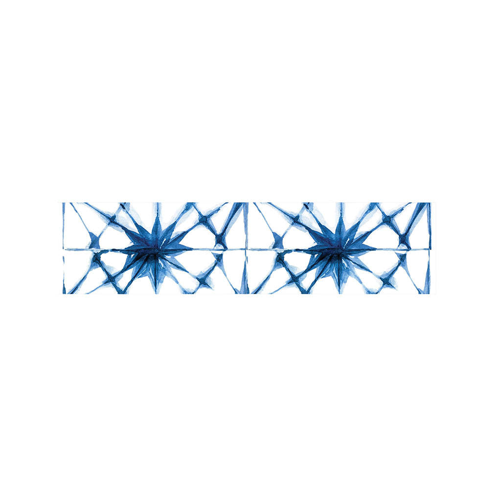 Watercolor Shibori Pattern Print Bed Runner