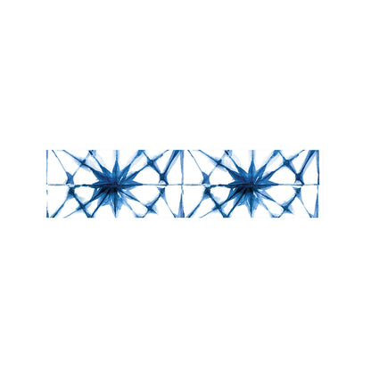 Watercolor Shibori Pattern Print Bed Runner