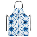 Watercolor Shibori Pattern Print Bib Apron With Pocket