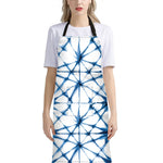 Watercolor Shibori Pattern Print Bib Apron With Pocket