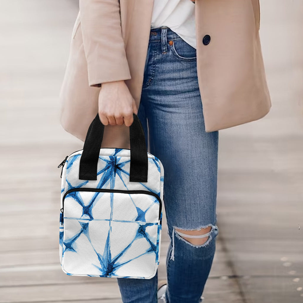 Watercolor Shibori Pattern Print Bible Tote Bag