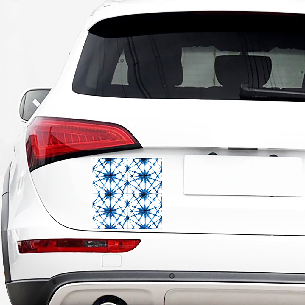 Watercolor Shibori Pattern Print Car Sticker